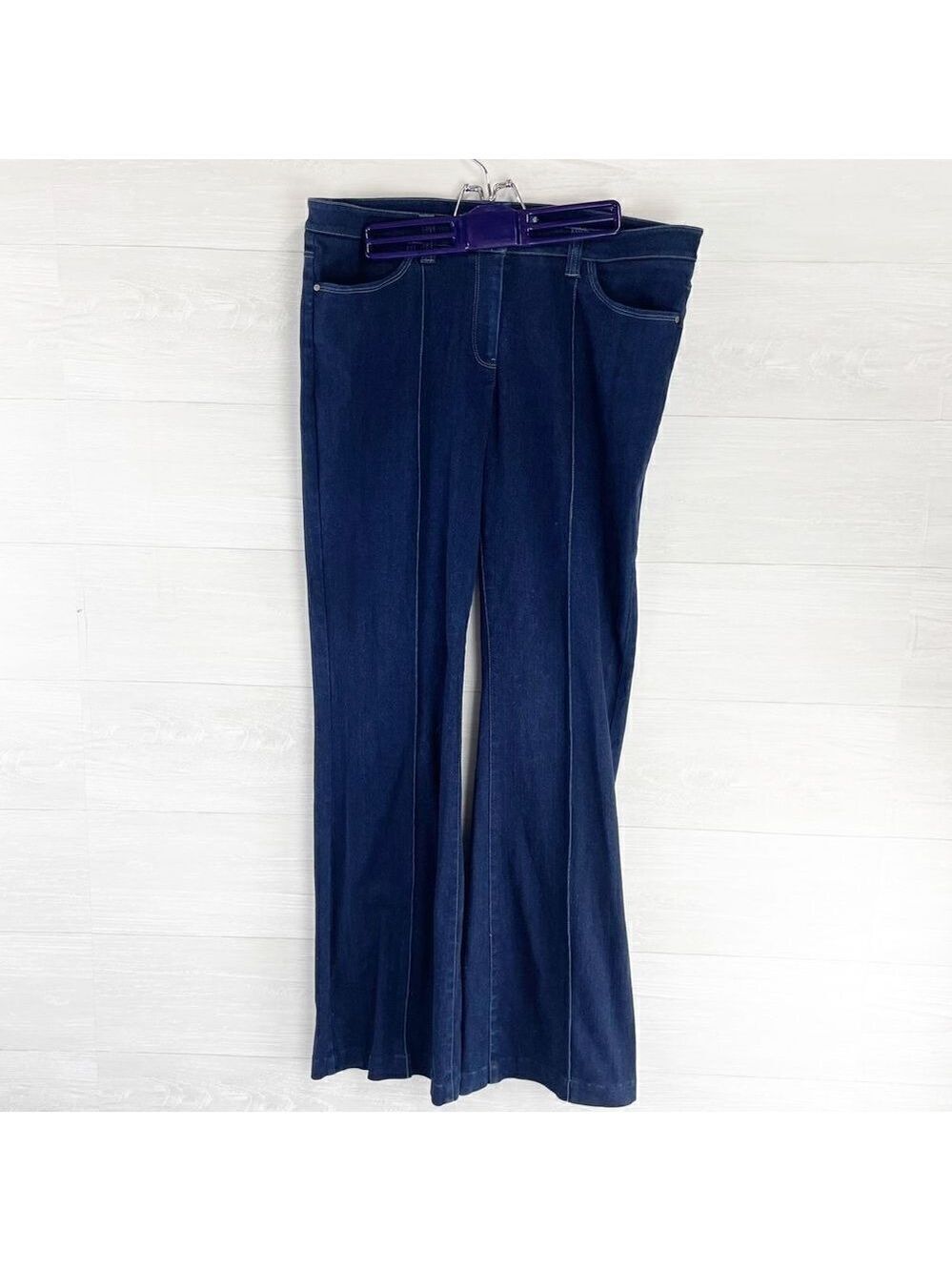 Robert Graham Taylor Dark Wash High Rise Waist Flare Jeans 12